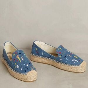 Soludos Multicolor Paint Splatter Espadrilles Flats Size 7.5